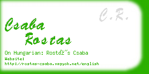 csaba rostas business card